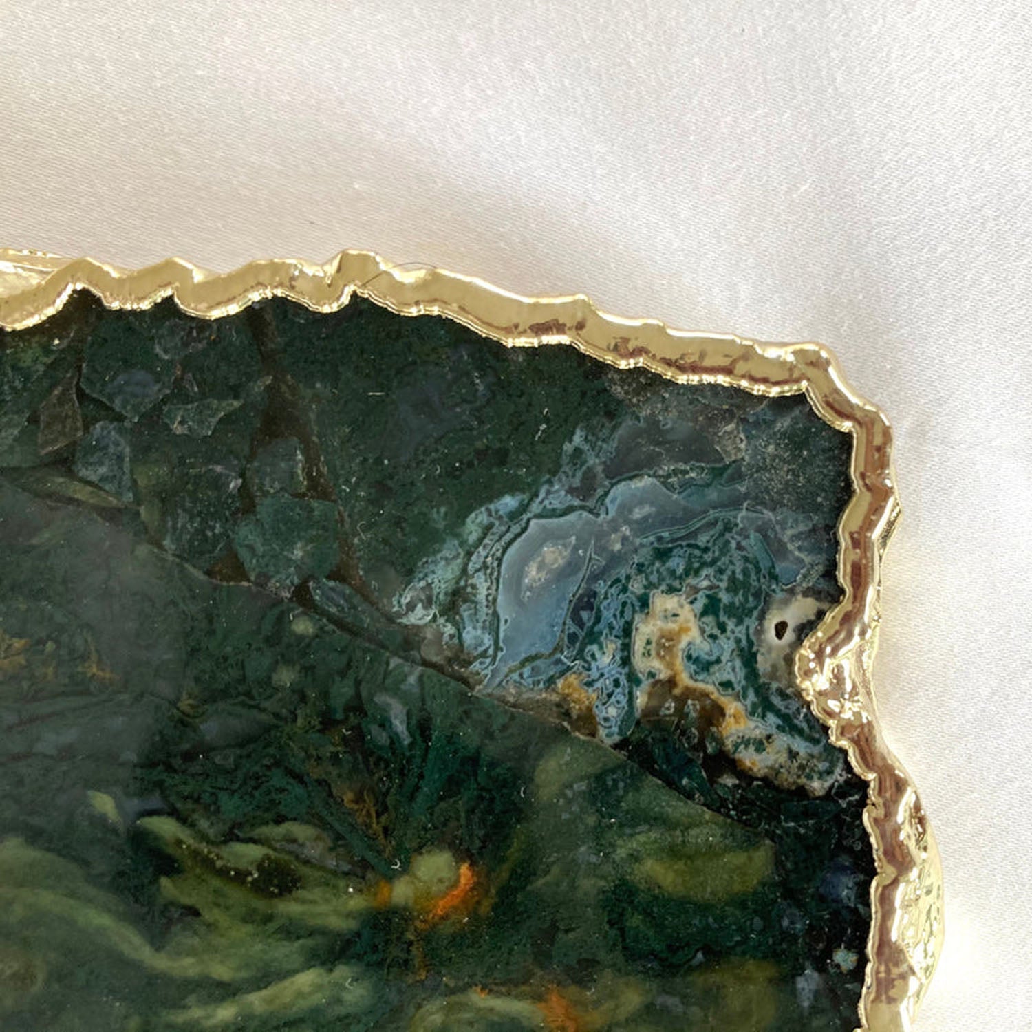 Large Green Agate Cheese Platter/Tray/Personalised Momentos/Sign Boards - 10"x15"-4