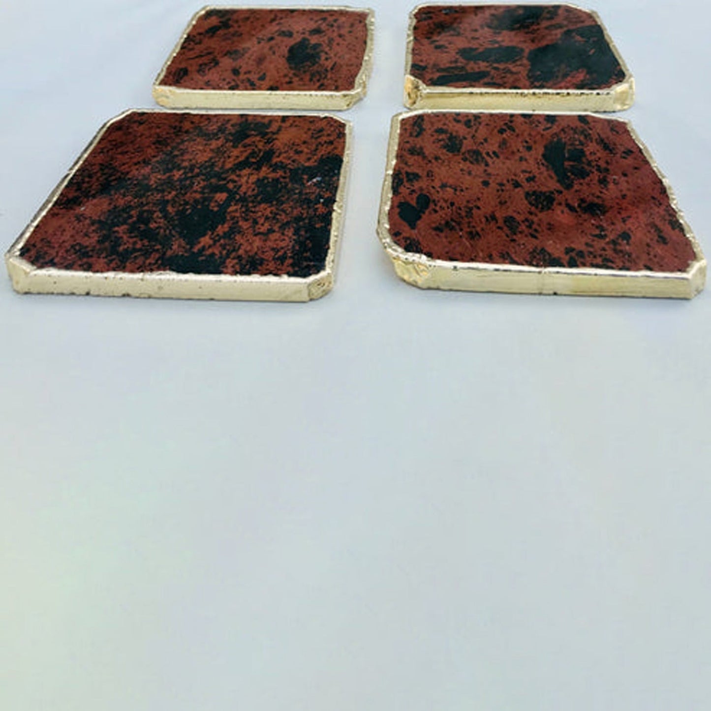 Mahogany Glass - Set of 4 Large Coasters/Personalised Momentos-2
