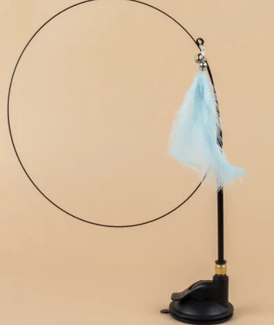 Removable Long Rod Cat Teaser with Suction Cup (Single)