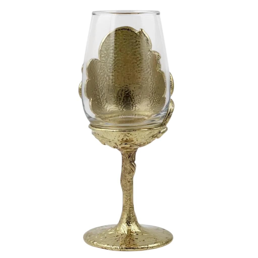 Set of 2/Set of 4 - Intricate Leaf/Ambi Design Wine Glasses-2