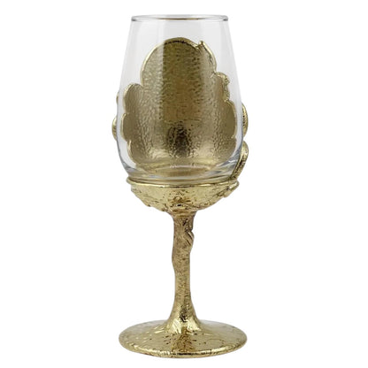 Set of 2/Set of 4 - Intricate Leaf/Ambi Design Wine Glasses-2