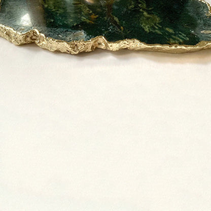 Large Green Agate Cheese Platter/Tray/Personalised Momentos/Sign Boards - 10"x15"-3