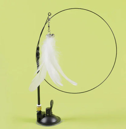 Removable Long Rod Cat Teaser with Suction Cup (Single)