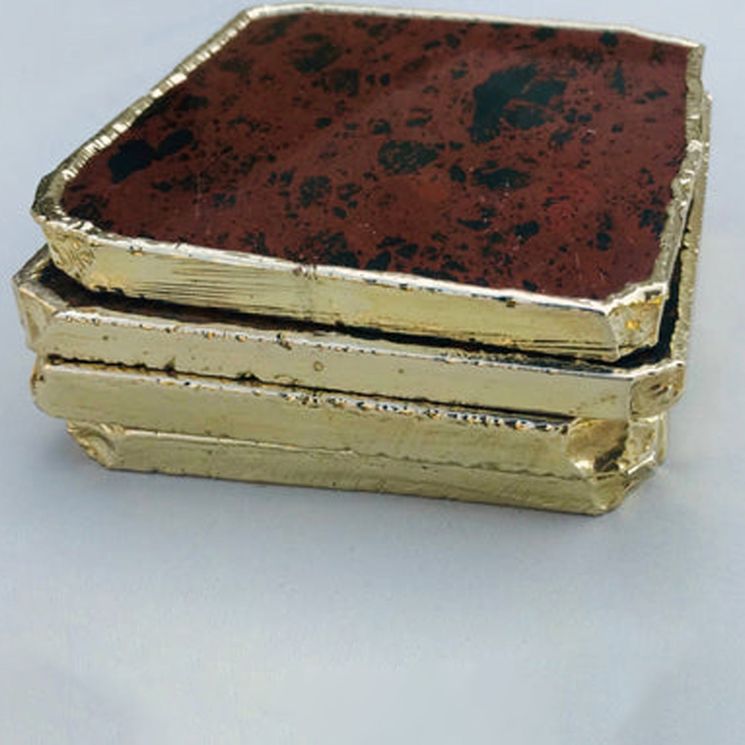 Mahogany Glass - Set of 4 Large Coasters/Personalised Momentos-1