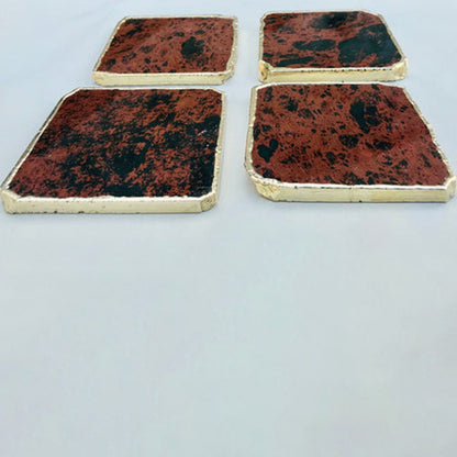 Mahogany Glass - Set of 4 Large Coasters/Personalised Momentos-3