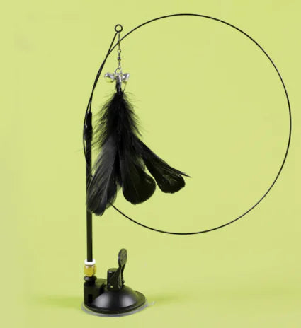 Removable Long Rod Cat Teaser with Suction Cup (Single)