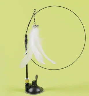 Removable Long Rod Cat Teaser with Suction Cup (Single)