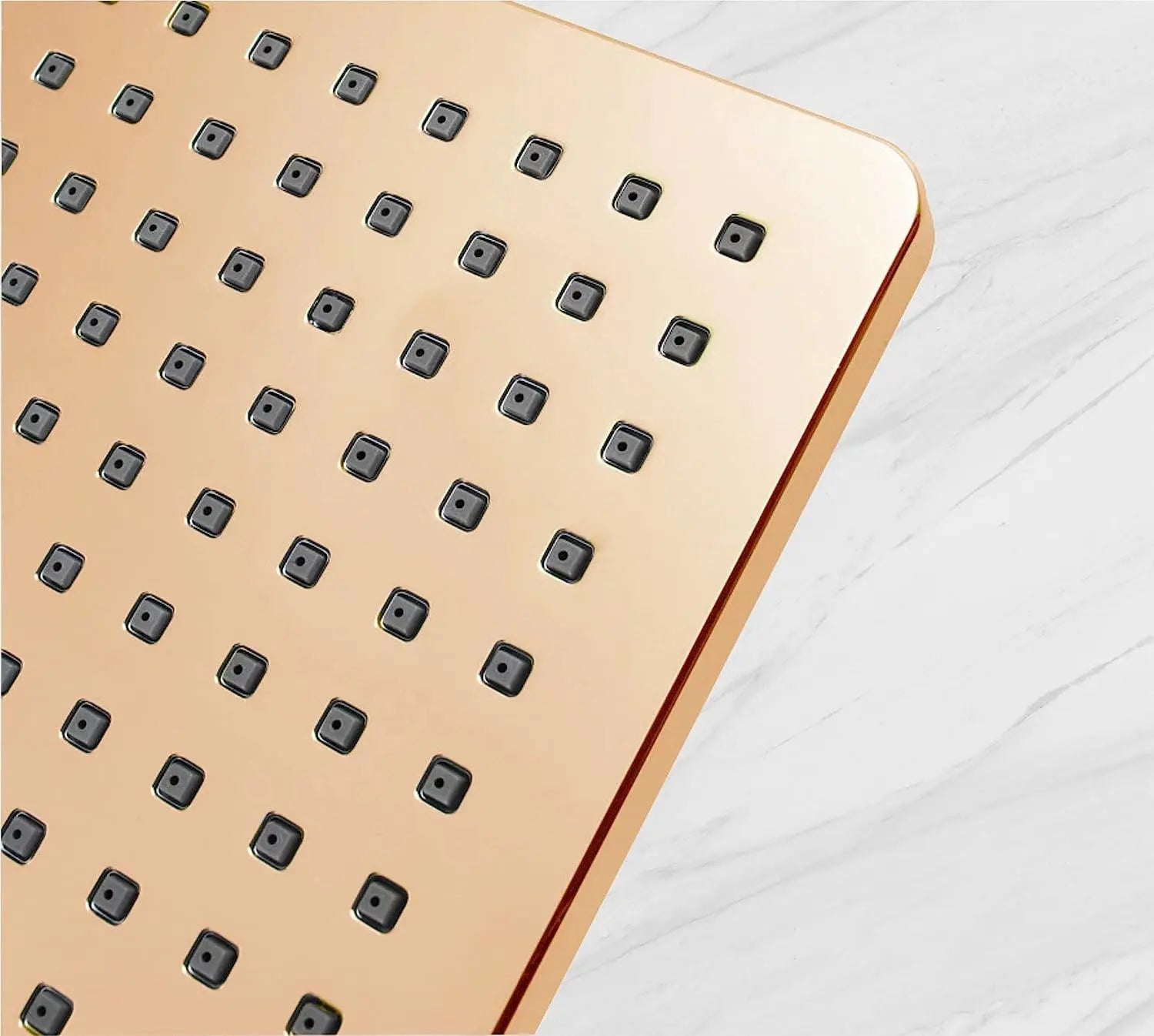 Fossa 6 Inch Rainfall Shower Head Fixed Shower Head 304 Stainless Steel Rain Showers Overhead Wall Mounted, (Copper)-4