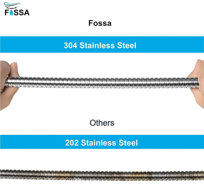 Fossa 1 m Shower Hose Pipe | 304 Stainless Steel | Chrome Finish | Anti-Twist, Leak-Proof, Universal Fit-3