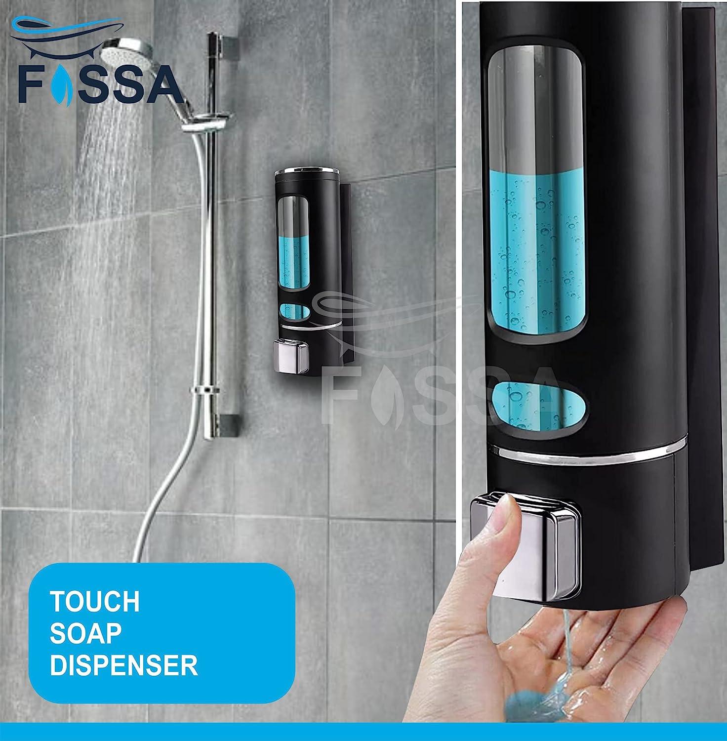 Fossa Wall-Mount Soap Dispensers 400ML Manual Soap Bathroom for Hair Shampoo Shower or Hand Cleanser SD-005-2