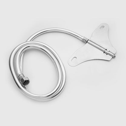 Fossa Stainless Steel Straight Jet Spray with Heavy PVC Hose Pipe 1 Meter for Toilet | Built-in Installation Type Toilet Seat/Commode Spray - Rust-Free, Durable-0