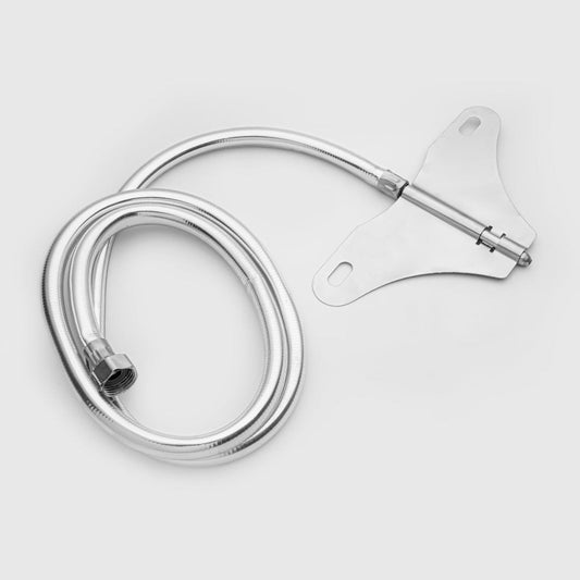 Fossa Stainless Steel Straight Jet Spray with Heavy PVC Hose Pipe 1 Meter for Toilet | Built-in Installation Type Toilet Seat/Commode Spray - Rust-Free, Durable-0