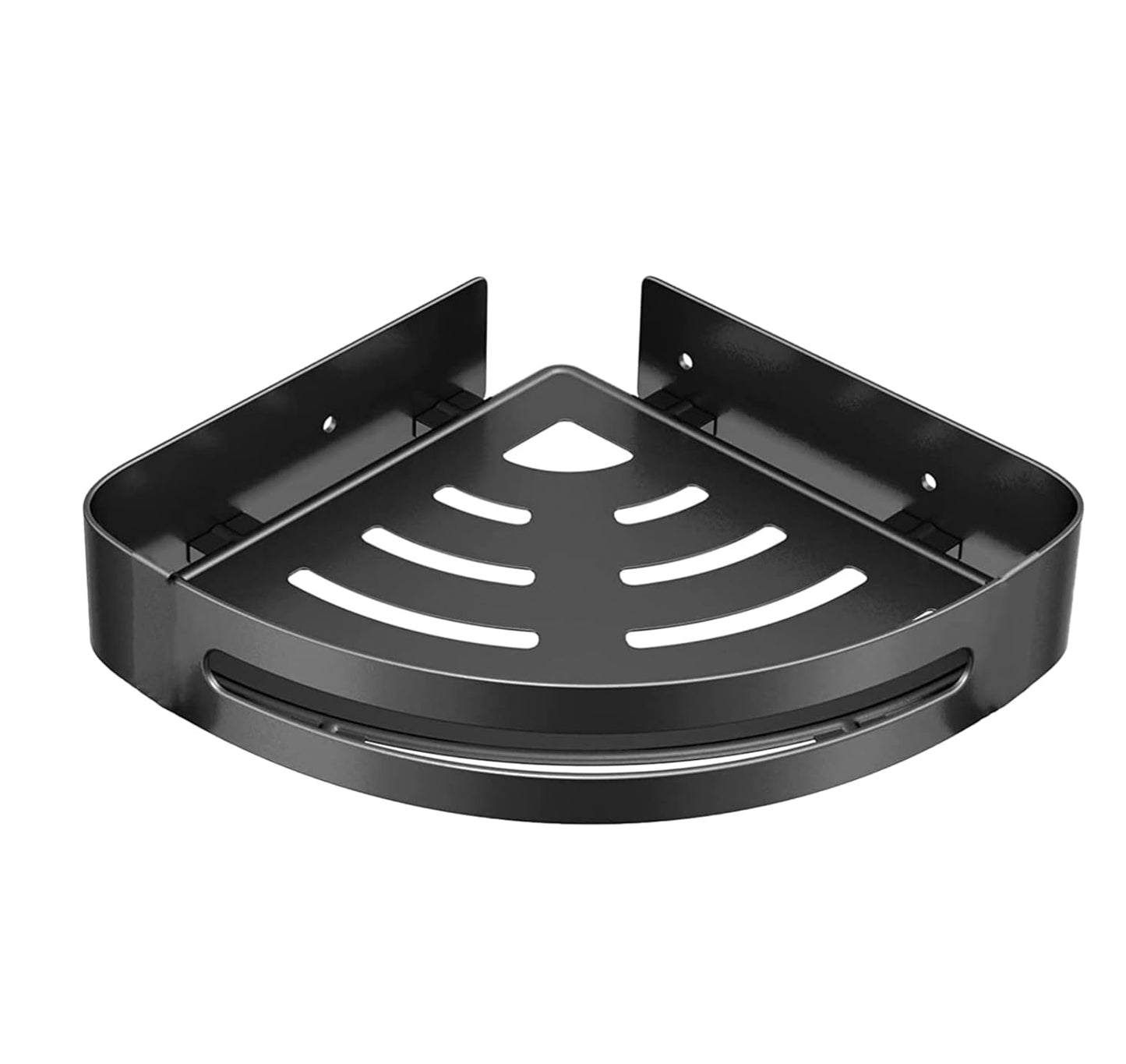 FOSSA Premium Stainless Steel Bathroom Corner Rack, Bathroom Shelf and Rack Stand for Kitchen, Bathroom Steel Corner Wall-Mounted, Bathroom Accessories (Matte Finish) (Black)-0