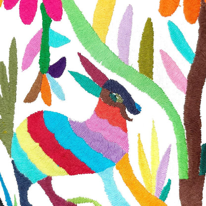 Set of 4 | Mexican Decorative Cushion Covers | Otomi Design Covers | Cotton Linen Fabric | Embroidered | With OR Without Insert-3