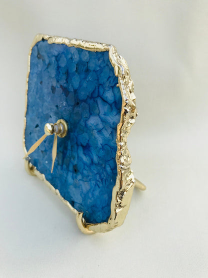 Blue Agate Desk/Wall Clock/Personalised Momento-1