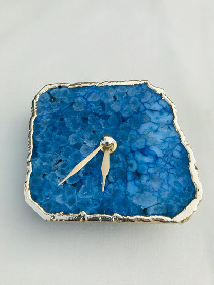 Blue Agate Desk/Wall Clock/Personalised Momento-4