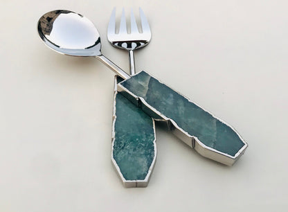 Green Agate Salad Server - Set of 2-3