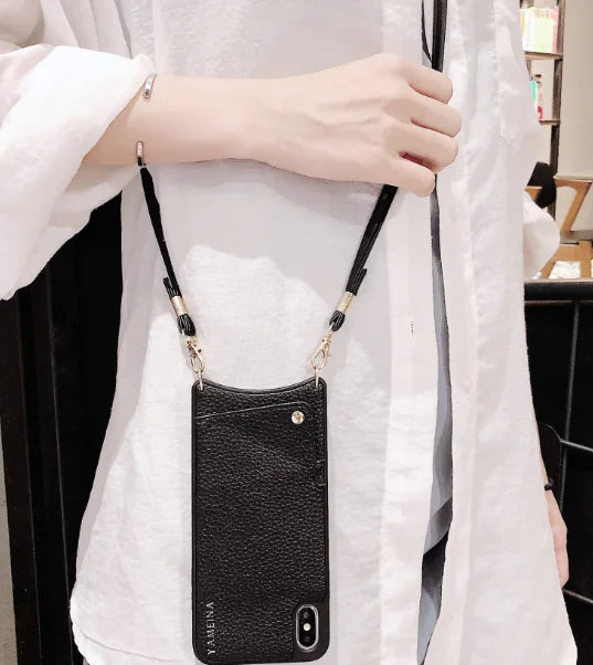 Crossbody Phone Case with Strap and Bag Attachment